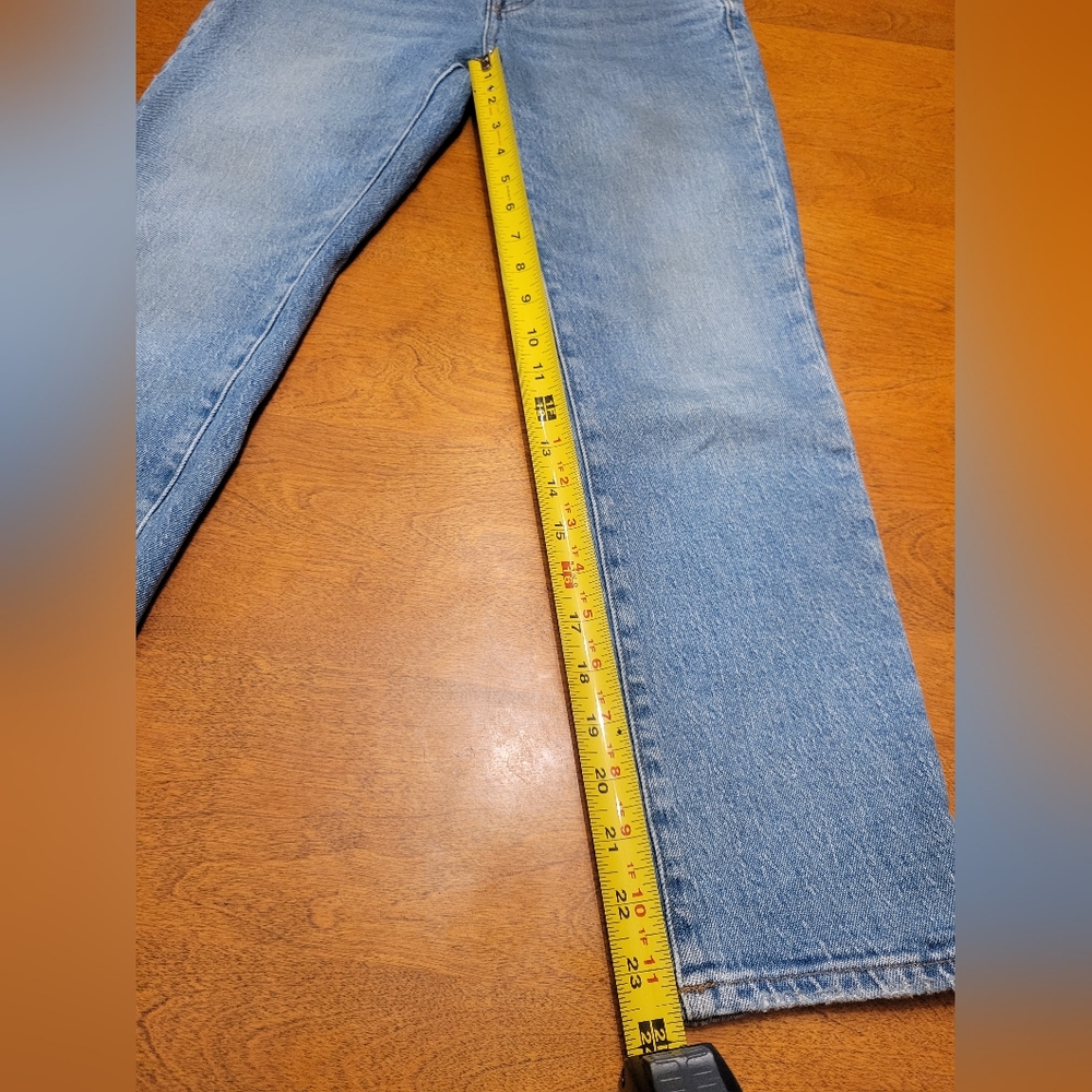 Madewell Petite Perfect Vintage Light Blue Denim Straight Leg | 23P - Picture 8 of 11